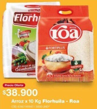 Makro Arroz x 10 Kg Florhuila - Roa oferta