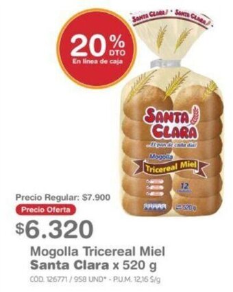 Makro Mogolla Tricereal Miel Santa Clara x 520 g oferta