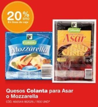 Makro Quesos Colanta para Asar o Mozzarella oferta