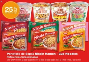 Makro Portafolio de Sopas Nissin Ramen - Cup Noodles oferta