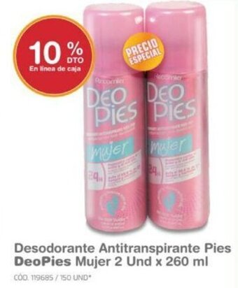 Makro Desodorante Antitranspirante Pies DeoPies Mujer 2 Und x 260 ml oferta