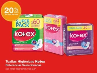 Makro Toallas Higiénicas Kotex Referencias Seleccionadas oferta
