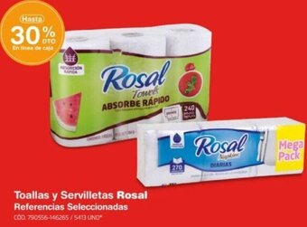 Makro Toallas y Servilletas Rosal Referencias Seleccionadas oferta