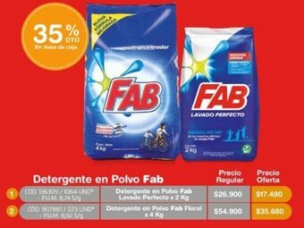 Makro Detergente en Polvo Fab oferta