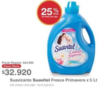 Makro Suavizante Suavitel Fresca Primavera x 5 Lt oferta