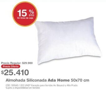 Makro Almohada Siliconada Ada Home 50x70 cm oferta