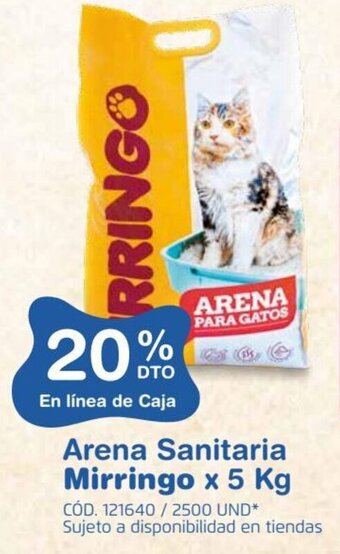 Makro Arena Sanitaria Mirringo x 5 Kg oferta