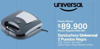Makro Sanduchera Universal 2 Puestos Negra oferta
