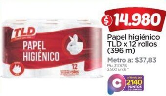 Surtimax Papel higiénico TLD x 12 rollos (396 m) oferta