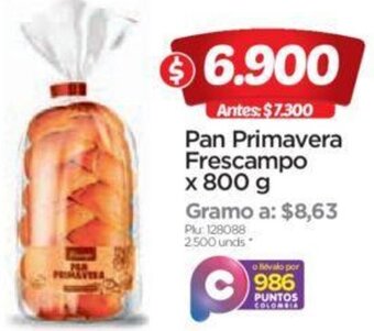 Surtimax Pan Primavera Frescampo x 800 g oferta
