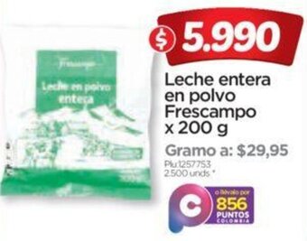 Surtimax Leche entera en polvo Frescampo x 200 g oferta