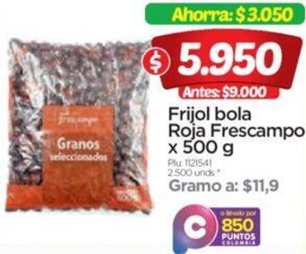 Surtimax Frijol bola Roja Frescampo x 500 g oferta
