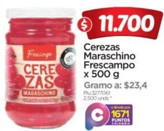 Surtimax Cerezas Maraschino Frescampo x 500 g oferta