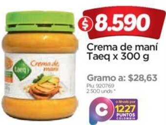 Surtimax Crema de maní Taeq x 300 g oferta