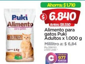 Surtimax Alimento para gatos Puki Adultos x 1.000 g oferta