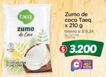 Surtimax Zumo de coco Taeq x 210g oferta