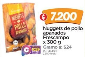 Surtimax Nuggets de pollo apanados Frescampo x 300g oferta