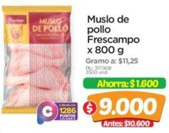 Surtimax Muslo de pollo Frescampo x 800 g oferta