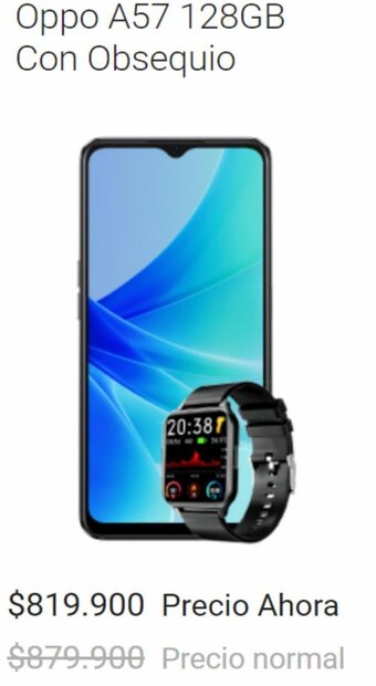Claro Oppo A57 128GB Con Obsequio oferta