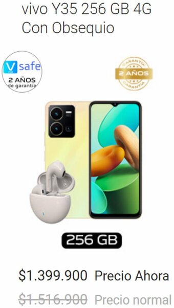 Claro vivo Y35 256 GB 4G Con Obsequio oferta