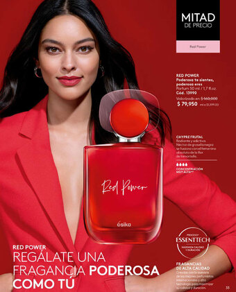 Ésika RED POWER Poderosa te sientes, poderosa eres Parfum 50 ml /1,7 fl.oz. oferta