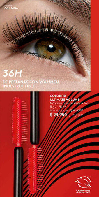 Ésika COLORFIX ULTIMATE VOLUME Máscara para pestañas 36H oferta