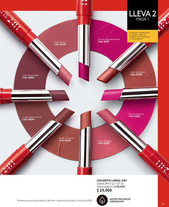 Ésika COLORFIX LABIAL 24H Labial 24H 2 g / .07 oz. oferta