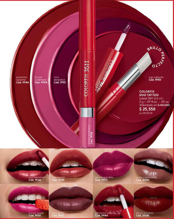Ésika COLORFIX DUO TATTOO Labial 36H 2.6 ml - 2 g/.09 fl.oz. - .05 oz. oferta