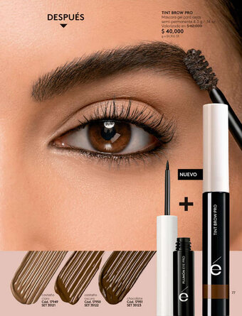 Ésika TINT BROW PRO Máscara gel para cejas semi-permanente 4.3 g / .14 oz. oferta