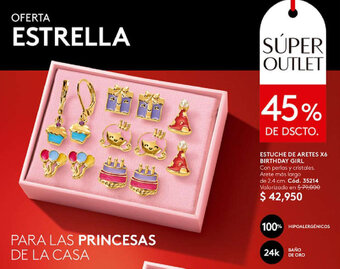 Ésika ESTUCHE DE ARETES X6 BIRTHDAY GIRL oferta