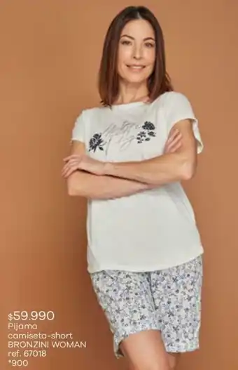 Éxito Pijama camiseta-Short Bronzini Woman oferta