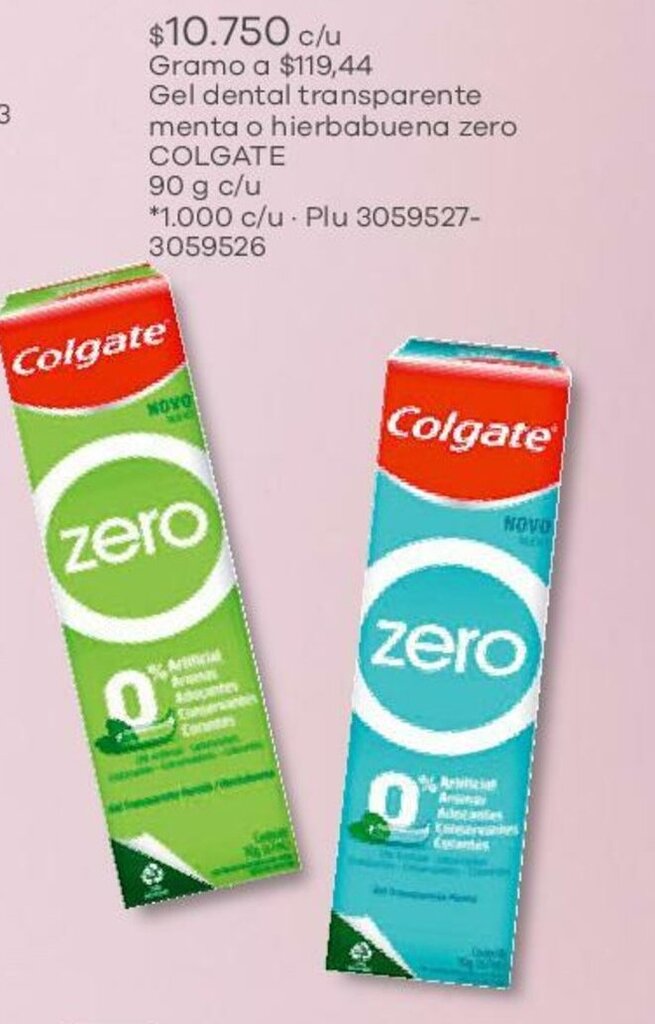 Éxito Gel Dental Transparente Mento o Hierbabuena Zero 90g oferta
