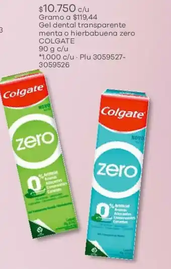 Éxito Gel Dental Transparente Mento o Hierbabuena Zero 90g oferta