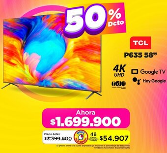 Alkomprar TCL P635 58" oferta