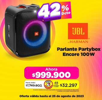 Alkomprar JBL Parlante Partybox Encore 100W oferta