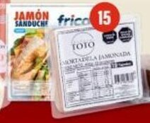Makro Jamón Magret Sanduche x 450 g o Mortadela Toto Jamonada x 400 g oferta