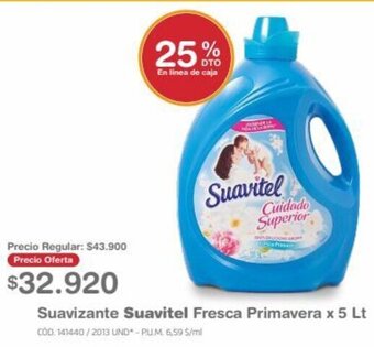 Makro Suavizante Suavitel Fresca Primavera x 5 Lt oferta