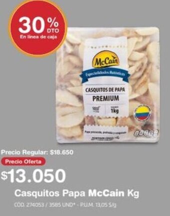 Makro Casquitos Papa McCain Kg oferta