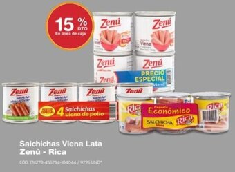 Makro Salchichas Viena Lata Zenú - Rica oferta