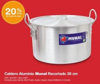 Makro Caldero Aluminio Munal Recortado 38 cm oferta