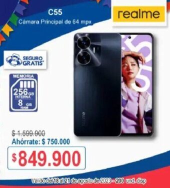 Ktronix realme Camara Principal de 64 mpx oferta