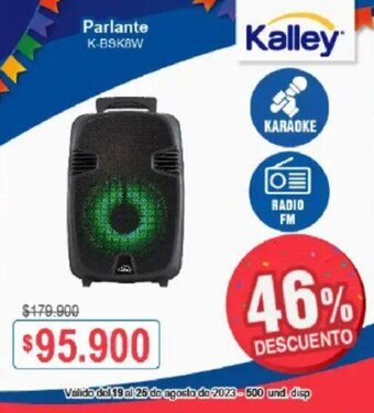 Ktronix Kalley Parlante K-BSK8W oferta
