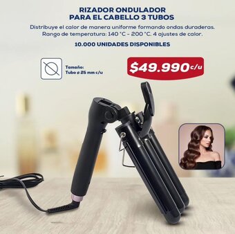 Tiendas D1 RIZADOR ONDULADOR PARA EL CABELLO 3 TUBOS oferta