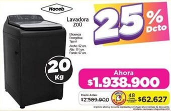 Alkomprar Haceb Lavadora ZOÜ oferta