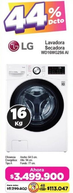 Alkomprar LG Lavadora Secadora WD16WG2S6 AI oferta