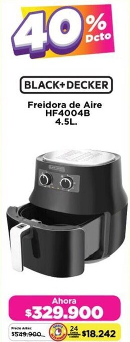 Alkomprar BLACK+DECKER Freidora de Aire HF4004B 4.5L. oferta