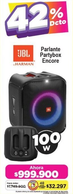 Alkomprar JBL Parlante Partybox Encore 100w oferta