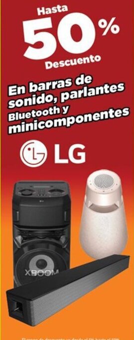 Alkomprar En barras de sonido, parlantes Bluetooth y minicomponentes LG oferta
