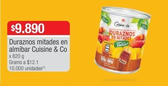 Metro Duraznos mitades en almíbar cuisine & co x 820g oferta