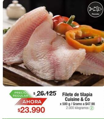 Jumbo Filete de tilapia cuisine & co x 500g oferta